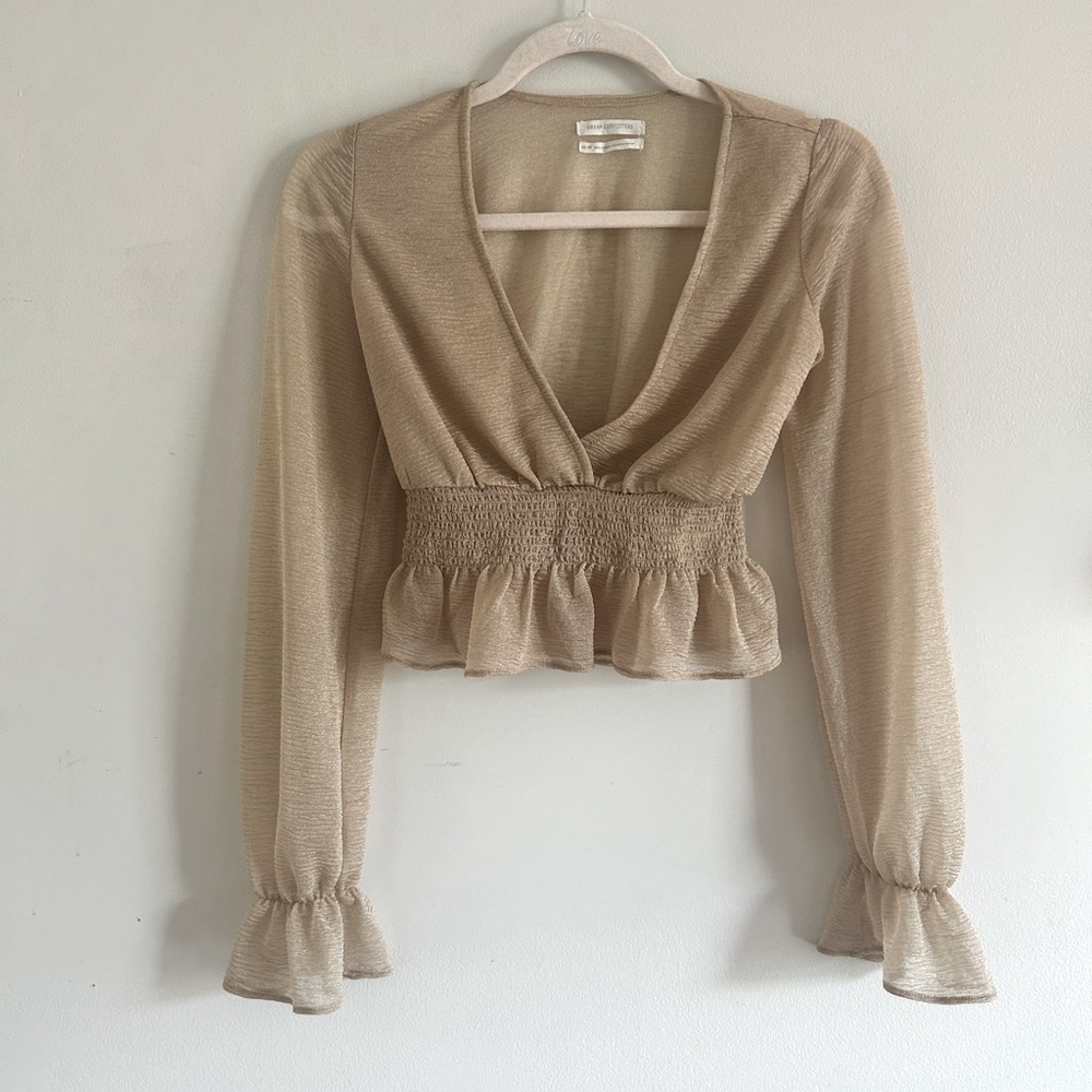 Urban Outfitters Sheer Cropped Top